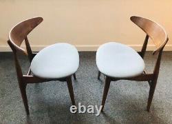 Mid Century style set of 2 Upholstered Dining Chairs