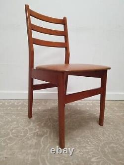 Mid century dining chairs Set of 4 Vinyl Upholstered Retro Vintage Tan DELIVERY