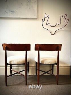 Mid-century modern G Plan Fresco stunning pair of fully restored dining chairs