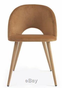 Mmilo Pamela Upholstered Dining Chair, Caramel (Set of 2)
