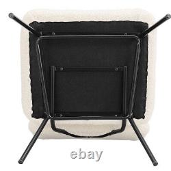 Modern Accent Chair Metal Frame Leisure Chair Upholstered Armchair Vanity Chairs