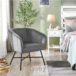Modern Accent Chair Upholstered Dining Tub Armchair for Living Room Cafe Kitchen