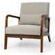 Modern Accent Chair Upholstered Leisure Chair Lounge Chair With Lumbar Pillow