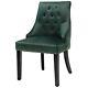 Modern Button-tufted Dining Chair Upholstered Side Chair With Nail Head Trim