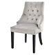Modern Button-tufted Dining Chair Upholstered Side Chair With Nail Head Trim