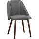 Modern Fabric Upholstered Armchair Accent Tub Chair Living Room Home Office Grey