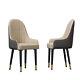 Modern Luxury Two-tone Microfiber Leather Upholstered Dining Chairs Accent Chair