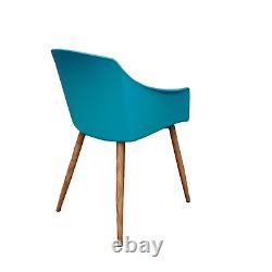 Modern Upholstered Fabric Dining Chair with wooden legs Armchairs