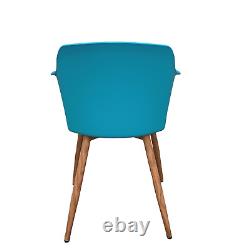 Modern Upholstered Fabric Dining Chair with wooden legs Armchairs