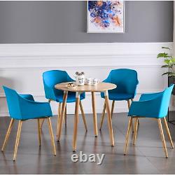 Modern Upholstered Fabric Dining Chair with wooden legs Armchairs