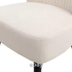 Modern Velvet Shell Back Sofa Chair Winged Back Upholstered Dining Chairs Lounge