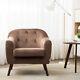 Modern Velvet Tub Chair Upholstered Armchair Sofa For Dining Living Room Office