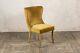 Mustard Yellow Velvet Dining Chair, Upholstered Side Chair, Button Back