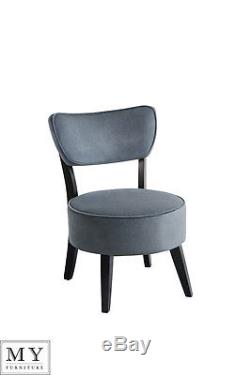 My-Furniture Ennya Smoke Grey / Latte Upholstered Round Occasional Chair