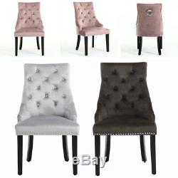 NEW 2/4pcs Crushed Velvet Upholstered Dining Bedroom Room Chair Accent Seat Home