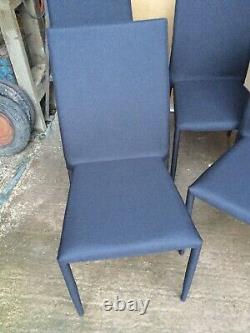NEW! 4 X Wayfair Black Upholstered Dining Chairs Very Nice Good Quality Stacks