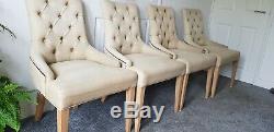 Neptune Henley Dining table & 4 Upholstered Chairs. Used condition