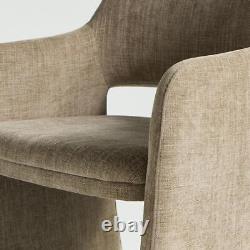 Nevad Dining Chair Fully Upholstered Fabric Padded Seat with Block Frame