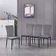 New 4/6 Faux Leather/velvet Padded Dining Chairs Metal Leg Grey Office Chairs Uk