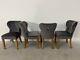 New Ex-display Debranded Upholstered Knocker Back Dining Chair X 4 In Grey