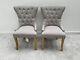 New Furniture Village Palston Pair Of Almond Button Ring Back Dining Chairs