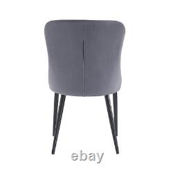 New Velvet Dining Chairs Kitchen Chair Upholstered High Quality Material Set 2