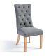 New Wool Siena Upholstered Dining Chair With Chrome Stud & Chrome Hoop Egb81-wh