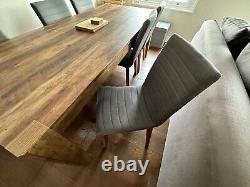 Next home Dining chairs x6 (grey / wood)