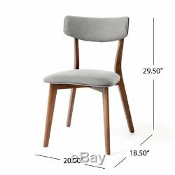 Norden Home Ronald Upholstered Dining Chair Set of 2 Light Grey