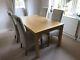 Oak Veneer Dining Table And 4 X Next Upholstered Dining Chairs