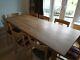 Oak Dining Table And 8 Oak & Upholstered Chairs, In Good Condition. Ikea