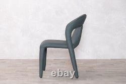 Ocean Green Fully Upholstered Dining Chair Faux Leather Easy Clean