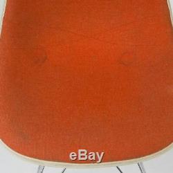 Orange Herman Miller Original Eames Upholstered DSR Side Shell Chair