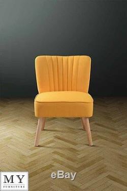 Oyster Retro Occasional Upholstered Chair Orange / Lime / Mustard Yellow Lola