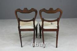 Pair Antique Victorian Mahogany Dining Chairs
