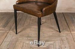 Pair Of Brown Faux Leather Upholstered Dining Chair Leather Look Wingback Dining