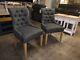 Pair Of'primrose' Grey Upholstered Chairs Top Brand Ex Display/return
