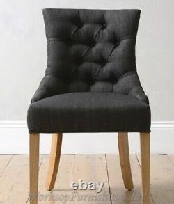Pair Of'Primrose' Grey Upholstered Chairs TOP BRAND EX DISPLAY/RETURN