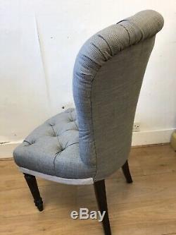 Pair Of Upholstered Button Backed Dining Chairs