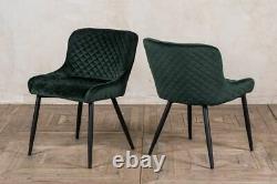 Pair Of Velvet Dining Chair Quilted Chair Restaurant Dining Chair Upholstered