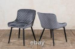 Pair Of Velvet Dining Chair Quilted Chair Restaurant Dining Chair Upholstered