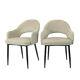 Pair Of Beige Fabric Dining Chairs Colbie