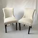 Pair Of Carlton Neutral Beige Upholstered Ring Back Dining Kitchen Chair Chairs