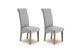 Pair Of Julian Bowen Rio Scrollback Dining Chairs In Grey Fabric Spring Base