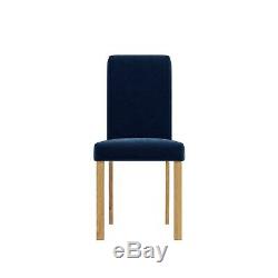 Pair of Velvet Navy Blue Dining Chairs New Haven NHA029
