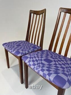 Pair of Vintage Mid Century Re-Upholstered Bespoke G-Plan Dinging Chairs