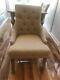 Pair Of Upholstered Dining Chairs In Beige