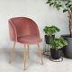 Pink Velvet Accent Armchair Single Lounge Dining Chair Upholstered Living Room