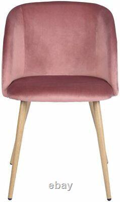 Pink Velvet Accent Armchair Single Lounge Dining Chair Upholstered Living Room