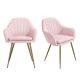 Pink Velvet Tub Chairs With Gold Legs Set Of 2 Logan Log001